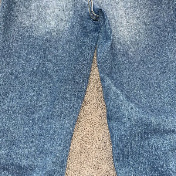 SPANX EVERY WEAR Pull On Straight Leg 5 Pocket Blue Denim Jeans - EUC - Size L - Picture 6 of 10